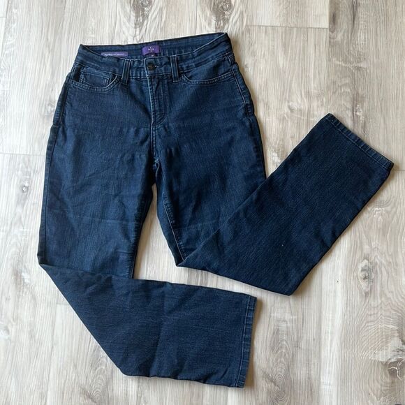 NYDJ Not Your Daughter’s Jeans Marilyn Straight Leg Dark Wash Jeans 4 Petite - Picture 2 of 6
